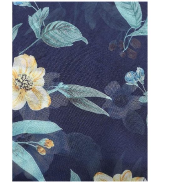 Women Chiffon Deep VNeck Floral BackCross Playsuit - Picture 4 of 5